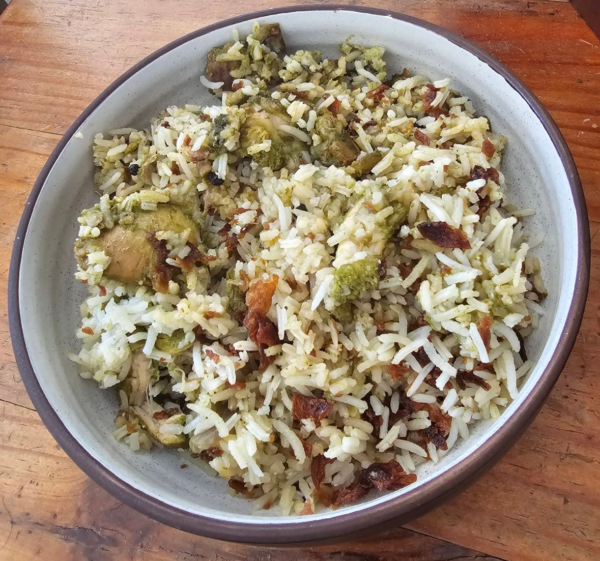 Kerala Chicken Biryani with Konkan Sauce