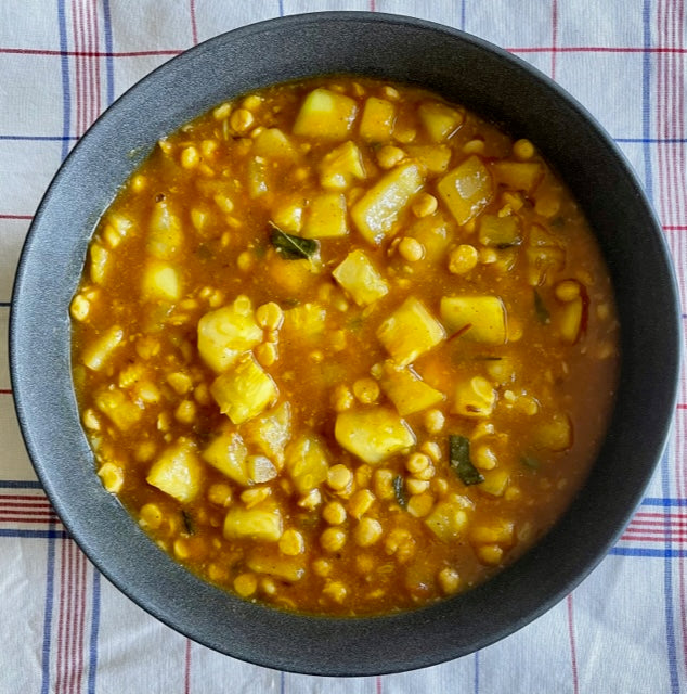 Squash with Chickpea Lentils