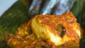 This 'Fish With Tomato Chutney Cooked In Banana Leaf' Is Easy & Exotic
