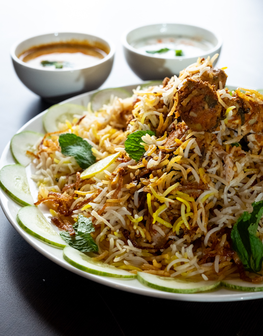 Saffron Chicken Biryani (Use Our Spicy Barbecue Marinade)