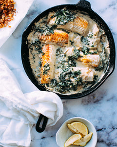 Chilean Sea Bass with Kale Korma